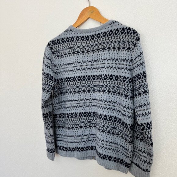 Vintage Charter Club Nordic 100% Lambswool Zip Up Sweater Sz Medium - Picture 13 of 13